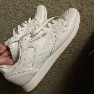 Reebok classic white sneakers size 7.5